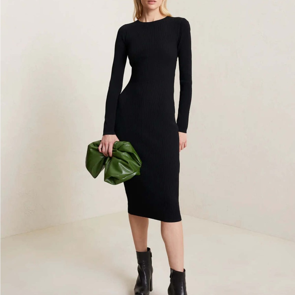 $495 NWOT Black ALC “Kayla” Knit Long Sleeve Dress Sz Large